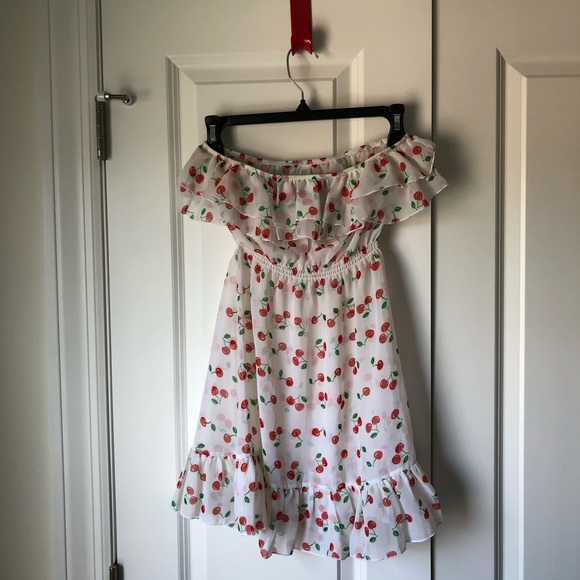 Other - Strapless baby doll top, cherries 🍒 print, sheer